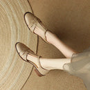 Female T-type Belt Hollow-out Chunky Heel Round-toe Sandles - LuxSable