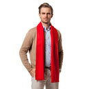 Men's Solid Color Double-sided Velvet Tassel Scarf - LuxSable