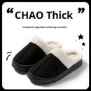 Women's Non-slip Platform Plush Cotton Slippers - LuxSable