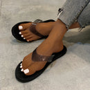 Plus-Size Womens Sequin Flip-Flops