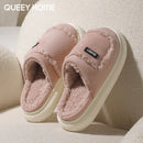 Women's Warm Non-slip Suede Cotton Slippers - LuxSable