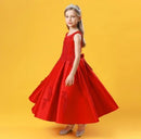 Fashion Children's Long Summer Piano Performance Costume Dress - LuxSable