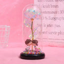 Enchanted Forever Rose Flower in Glass LED Light Christmas Decoration - LuxSable