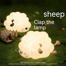 Cute Silicone Night Lights Sheep Cartoon Bedroom Lamp For Children's Room Decor Rechargeable Timing Dimming Sleep Night Light - LuxSable