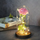 Enchanted Forever Rose Flower in Glass LED Light Christmas Decoration - LuxSable