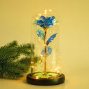 Enchanted Forever Rose Flower in Glass LED Light Christmas Decoration - LuxSable