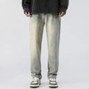Men's Trendy Washed And Distressed Slim Straight Pants - LuxSable