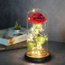 Enchanted Forever Rose Flower in Glass LED Light Christmas Decoration - LuxSable