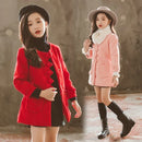 Girls Fur Collar Coat