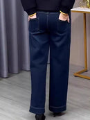 Womens Washed Denim Jeans