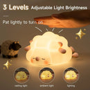 Cute Silicone Night Lights Sheep Cartoon Bedroom Lamp For Children's Room Decor Rechargeable Timing Dimming Sleep Night Light - LuxSable
