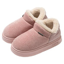 Ankle Wrap Cotton Slippers Women's Indoor Plush Thermal Non-slip Cotton-padded Shoes - LuxSable