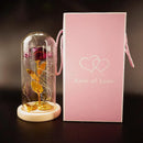 Enchanted Forever Rose Flower in Glass LED Light Christmas Decoration - LuxSable