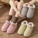 Ankle Wrap Cotton Slippers Women's Indoor Plush Thermal Non-slip Cotton-padded Shoes - LuxSable