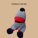 Children's Hat Set Scarf Two-piece Boys' Knitted Fleece-lined - LuxSable