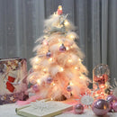Christmas Ornament Desktop Small Tree Christmas Tree Feather Decoration Tree - LuxSable