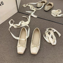 French Style Chunky Heel Mary Jane Gentle French Style Women's Shoes - LuxSable