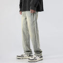 Men's Trendy Washed And Distressed Slim Straight Pants - LuxSable