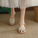 Female Flat Simplicity Word Strap Closed Toe Sandals - LuxSable
