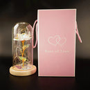 Enchanted Forever Rose Flower in Glass LED Light Christmas Decoration - LuxSable
