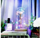 Enchanted Forever Rose Flower in Glass LED Light Christmas Decoration - LuxSable