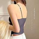 Sexy Hot Girl Spaghetti Strap Camisole Women's Ice Silk Back - LuxSable
