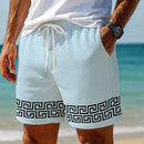 Summer Men's American Waffle Loose Shorts - LuxSable