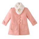 Girls Fur Collar Coat