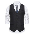 Retro Single-breasted Men's Suit Vest - LuxSable