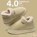 Ankle Wrap Cotton Slippers Women's Indoor Plush Thermal Non-slip Cotton-padded Shoes - LuxSable