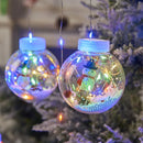 10PCS LED Christmas Curtain Lamp Fairy Snowman Wishing Ball Lamp String Christmas Window Decoration Christmas Light Room - LuxSable