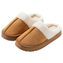 Women's Non-slip Platform Plush Cotton Slippers - LuxSable
