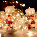 10PCS LED Christmas Curtain Lamp Fairy Snowman Wishing Ball Lamp String Christmas Window Decoration Christmas Light Room - LuxSable