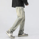 Men's Trendy Washed And Distressed Slim Straight Pants - LuxSable