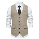 Retro Single-breasted Men's Suit Vest - LuxSable