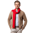 Men's Solid Color Double-sided Velvet Tassel Scarf - LuxSable