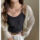Sexy Hot Girl Spaghetti Strap Camisole Women's Ice Silk Back - LuxSable
