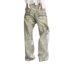 Street Fashion Niche Ripped Straight-leg Pants For Men - LuxSable