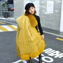 Middle And Large Children's Cotton Coats In The Long Style With Velvet Liner - LuxSable