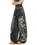 Floral Embroidered Jeans