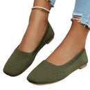 Women's Knitted Plus Size Flying Woven Breathable One Pedal Shoes - LuxSable