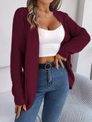 Women Casual Pocket Long Sleeve Knit Cardigan Sweater - LuxSable