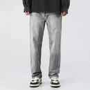 Men's Trendy Washed And Distressed Slim Straight Pants - LuxSable