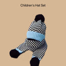Children's Hat Set Scarf Two-piece Boys' Knitted Fleece-lined - LuxSable
