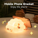 Cute Silicone Night Lights Sheep Cartoon Bedroom Lamp For Children's Room Decor Rechargeable Timing Dimming Sleep Night Light - LuxSable