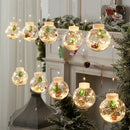 10PCS LED Christmas Curtain Lamp Fairy Snowman Wishing Ball Lamp String Christmas Window Decoration Christmas Light Room - LuxSable
