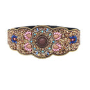 Beaded And Pressed Imitation Turquoise Elastic Waistband For Clothing Belt - LuxSable