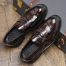 Thick-soled British Fashion Men's Round Head Leisure Leather Shoes - LuxSable