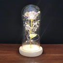 Enchanted Forever Rose Flower in Glass LED Light Christmas Decoration - LuxSable