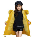 Middle And Large Children's Cotton Coats In The Long Style With Velvet Liner - LuxSable